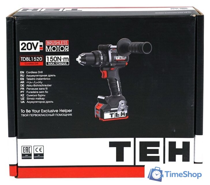 Ударная дрель-шуруповерт TEH TDBL1520 (без АКБ) - Изображение №10 — Интернет-магазин Time-Shop