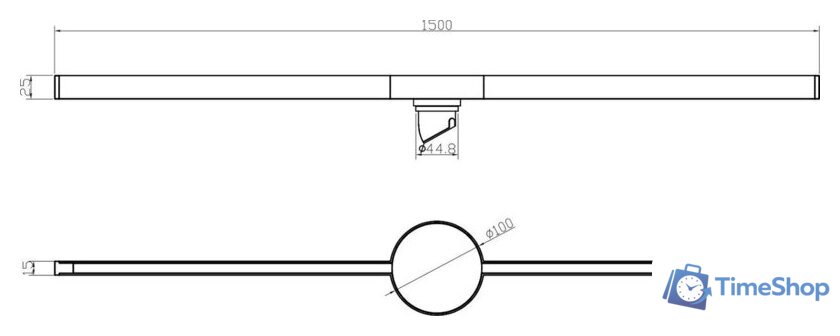 Трап/канал Lauter 210101H 1500x15 (хром) - Изображение №8 — Интернет-магазин Time-Shop