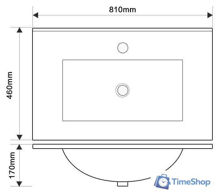  ЗОВ Тумба с умывальником Парма 80 P80LWP0MWHMC1A-OL80 (белый/белый галифакс) - Изображение №5 — Интернет-магазин Time-Shop