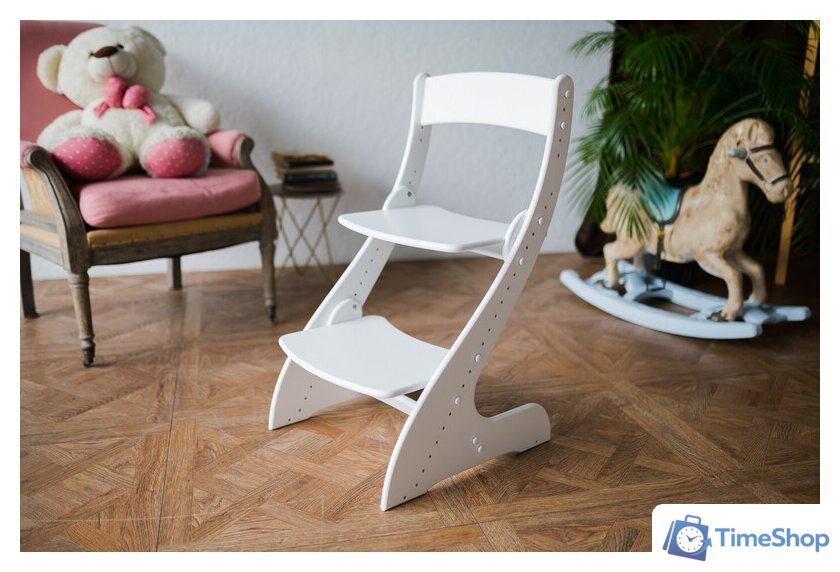 Растущий стул Друг Кузя Растущий Павлин (белый) - Изображение №3 — Интернет-магазин Time-Shop