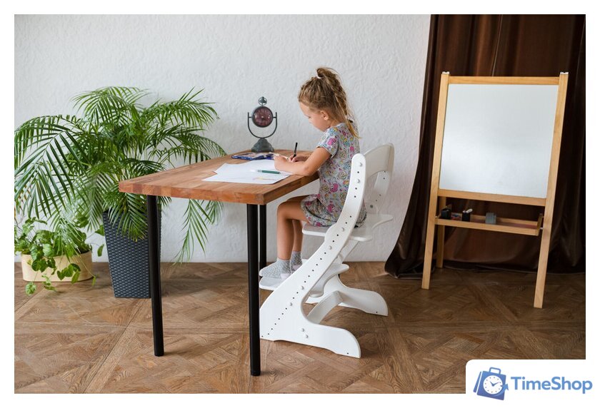 Растущий стул Друг Кузя Растущий Павлин (белый) - Изображение №4 — Интернет-магазин Time-Shop