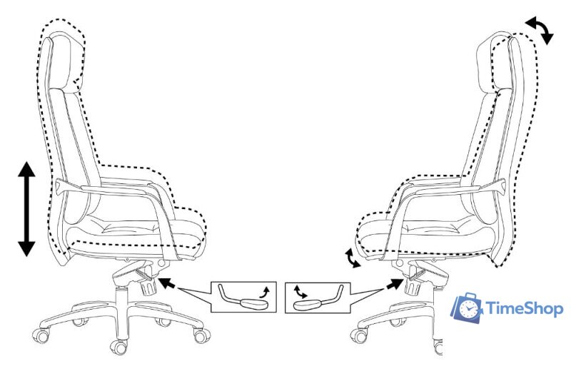 Офисное кресло Бюрократ DAO/BROWN (коричневый) - Изображение №6 — Интернет-магазин Time-Shop