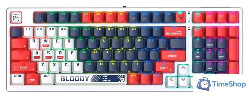 Клавиатура A4Tech Bloody S98 Sports Navy (Bloody BLMS Red) - Изображение №1 — Интернет-магазин Time-Shop
