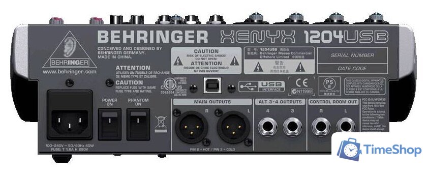 Микшерный пульт Behringer Xenyx 1204USB - Изображение №4 — Интернет-магазин Time-Shop