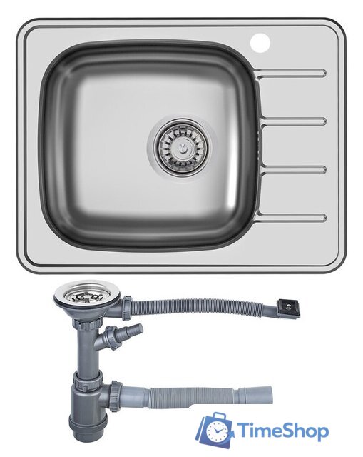 Кухонная мойка Ukinox Гранд GRM600.480-GT6K 2L (с сифоном S701) - Изображение №1 — Интернет-магазин Time-Shop