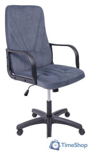 Офисное кресло AksHome Менеджер 01 Kiton 713 (велюр темно-серый) - Изображение №1 — Интернет-магазин Time-Shop