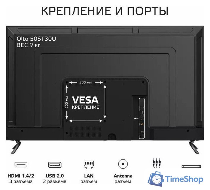 Телевизор Olto 50ST30U - Изображение №9 — Интернет-магазин Time-Shop