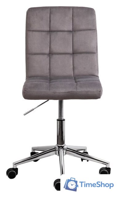 Офисное кресло AksHome Fiji поворотное (светло-серый велюр HCJ-38/хром) - Изображение №3 — Интернет-магазин Time-Shop