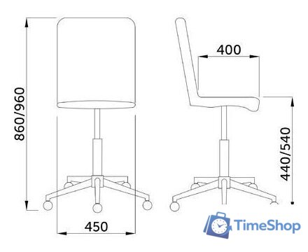 Офисное кресло AksHome Fiji поворотное (светло-серый велюр HCJ-38/хром) - Изображение №11 — Интернет-магазин Time-Shop