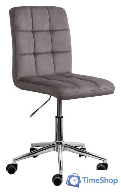 Офисное кресло AksHome Fiji поворотное (светло-серый велюр HCJ-38/хром) - Изображение №1 — Интернет-магазин Time-Shop