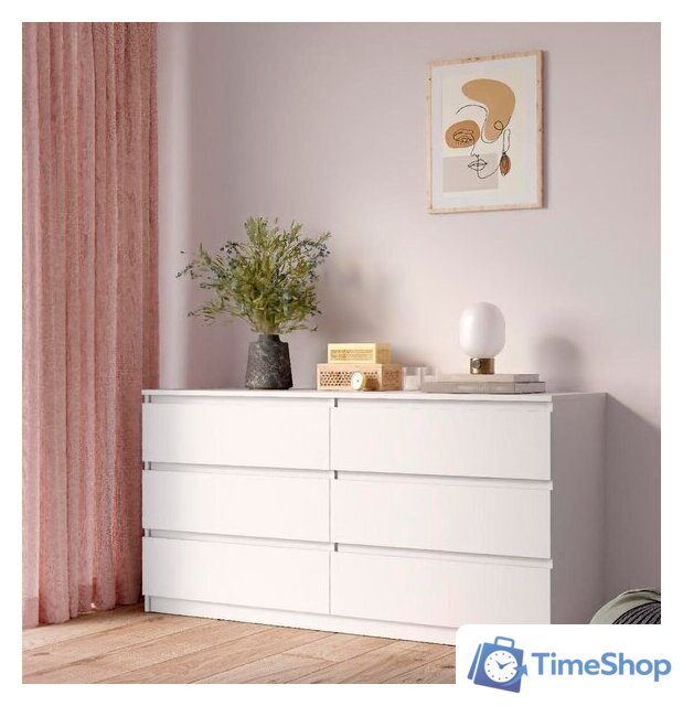 Комод MyStar Сноули ИВ-121.09.00 (белый) - Изображение №1 — Интернет-магазин Time-Shop