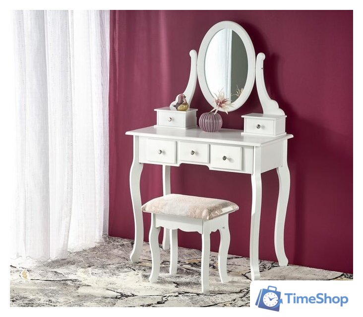 Туалетный столик с зеркалом Halmar Sara (белый) - Изображение №1 — Интернет-магазин Time-Shop