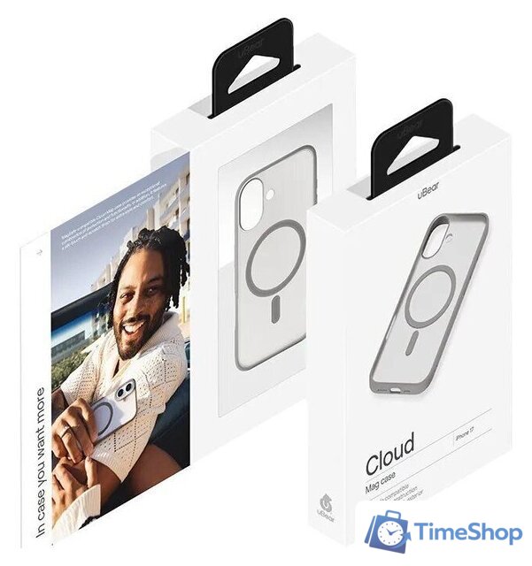 Чехол для телефона uBear Cloud Mag Case для iPhone 17 (серый) - Изображение №8 — Интернет-магазин Time-Shop