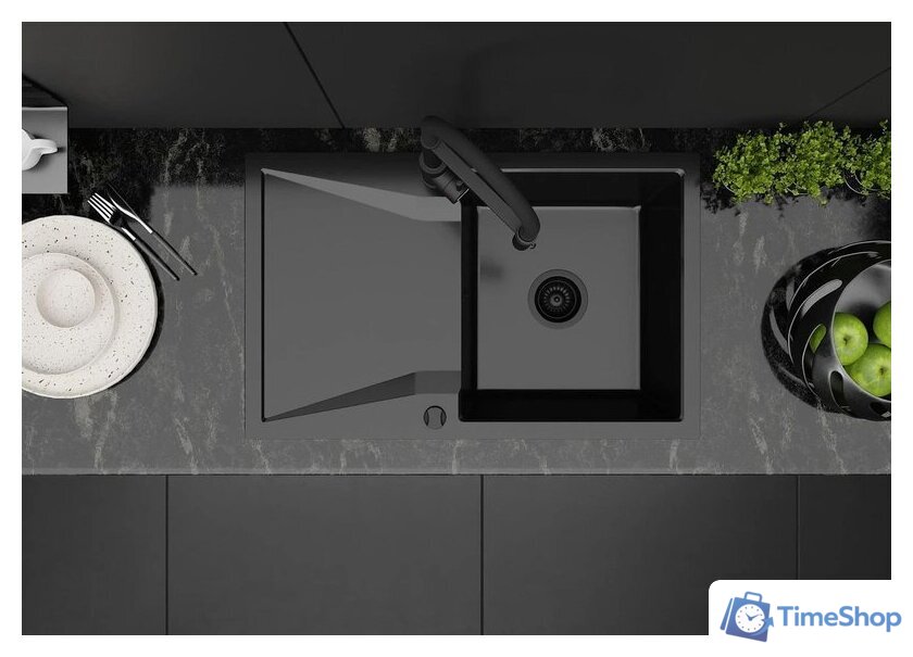 Кухонная мойка Kernau KGS J 5079 1B1D Deep Black - Изображение №2 — Интернет-магазин Time-Shop