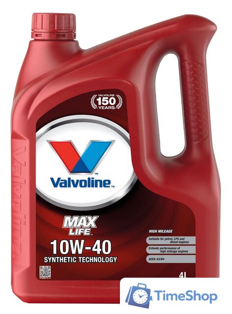 Моторное масло Valvoline MaxLife 10W-40 4л - Изображение №1 — Интернет-магазин Time-Shop