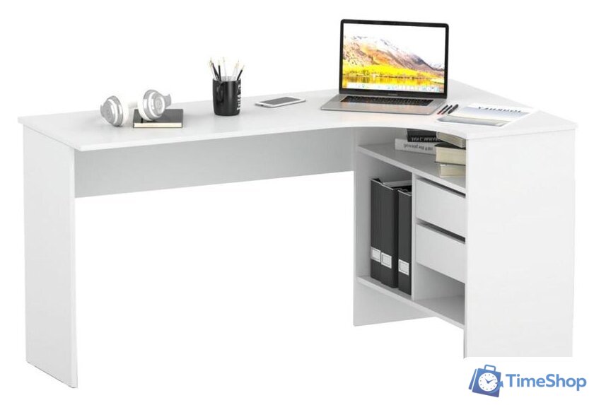 Стол Сокол СПм-25 (правый, белый) - Изображение №1 — Интернет-магазин Time-Shop