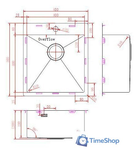 Кухонная мойка ZorG ZRN 5045 Premium - Изображение №2 — Интернет-магазин Time-Shop