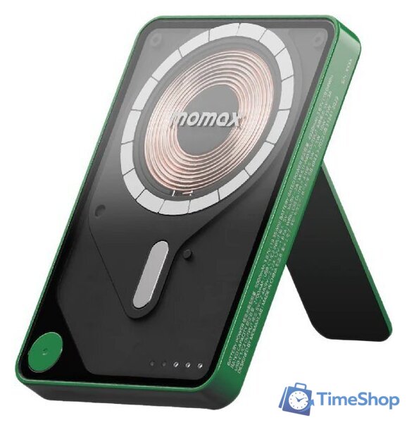 Внешний аккумулятор Momax 1-Power X Pro Magnetic Built-In USB-C IP131 5000mAh (зеленый) - Изображение №1 — Интернет-магазин Time-Shop