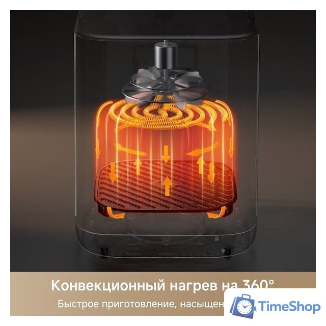 Аэрогриль (аэрофритюрница) Trouver Air Fryer FD10 Pro Max (черный) - Изображение №3 — Интернет-магазин Time-Shop
