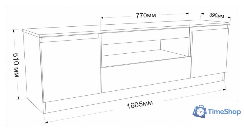 Стенка Евва Турин №2 (ясень снежный) - Изображение №9 — Интернет-магазин Time-Shop