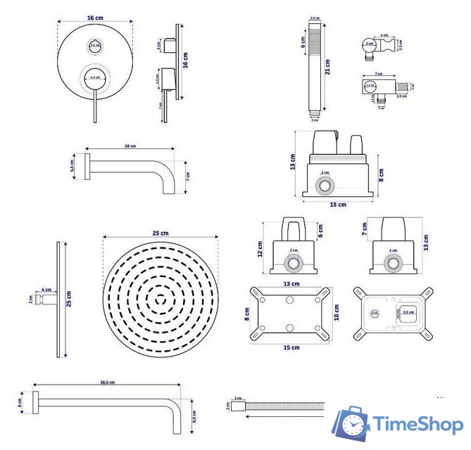 Душевая система  Rea Lungo REA-P4112 (черный) - Изображение №9 — Интернет-магазин Time-Shop