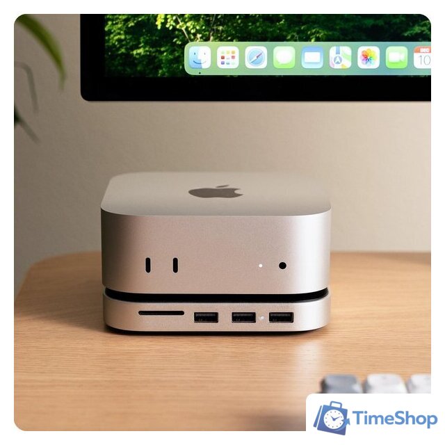 Док-станция Satechi Mac Mini M4 Stand & Hub with SSD Enclosure ST-GNMMES - Изображение №6 — Интернет-магазин Time-Shop