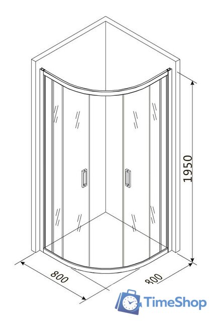 Душевой уголок Roxen Santi 55020-80 80х80 - Изображение №14 — Интернет-магазин Time-Shop