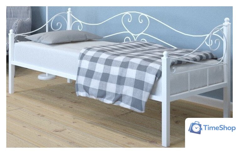 Кровать-тахта ИП Князев Валенсия 90x200 (белый муар) - Изображение №1 — Интернет-магазин Time-Shop