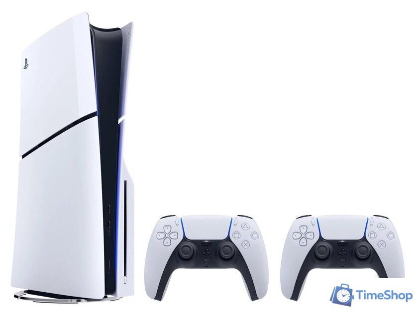 Игровая приставка Sony PlayStation 5 Slim CFI-20XX (1 ревизия, с дисководом, 2 геймпада) - Изображение №2 — Интернет-магазин Time-Shop