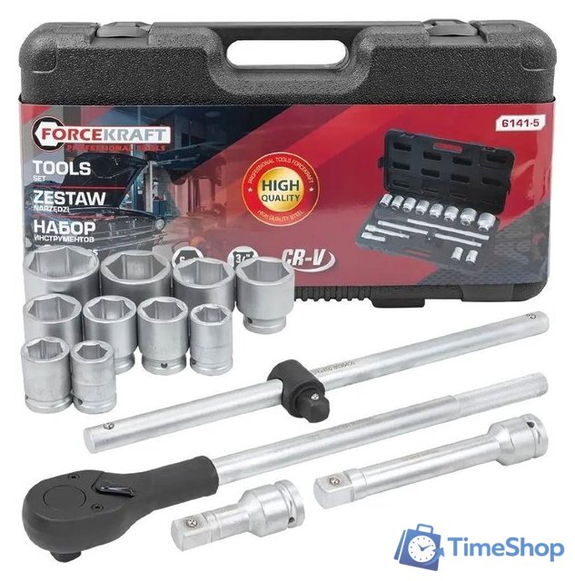 Универсальный набор инструментов ForceKraft FK-6141-5 (64493) - Изображение №1 — Интернет-магазин Time-Shop
