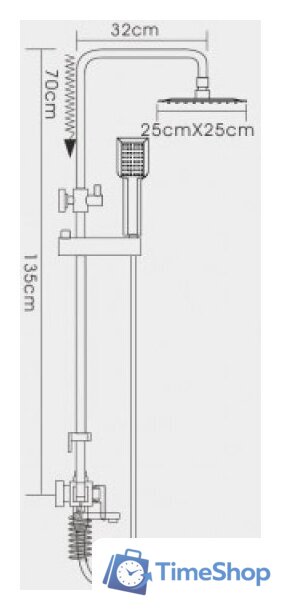 Душевая система  FRAP F2419 - Изображение №2 — Интернет-магазин Time-Shop