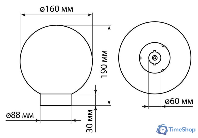 Садовый светильник TDM Electric НТУ 03-60-161 SQ0330-0625 - Изображение №2 — Интернет-магазин Time-Shop