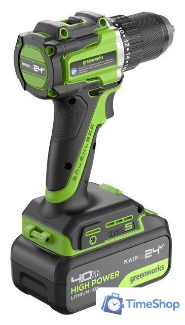 Дрель-шуруповерт Greenworks DD560 3708407CUB (с 1-им АКБ) - Изображение №10 — Интернет-магазин Time-Shop