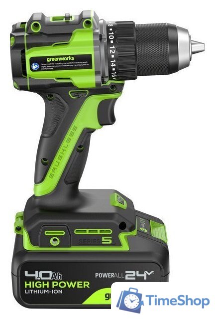 Дрель-шуруповерт Greenworks DD560 3708407CUB (с 1-им АКБ) - Изображение №11 — Интернет-магазин Time-Shop
