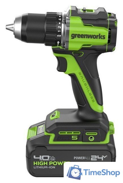 Дрель-шуруповерт Greenworks DD560 3708407CUB (с 1-им АКБ) - Изображение №8 — Интернет-магазин Time-Shop