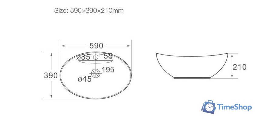 Умывальник SantiLine SL-1022 - Изображение №2 — Интернет-магазин Time-Shop
