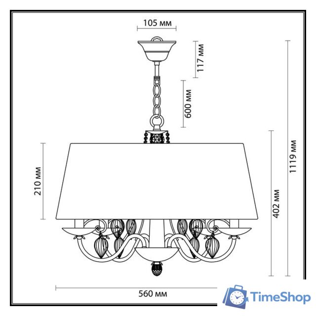 Подвесная люстра Odeon Light Niagara 3921/4 - Изображение №2 — Интернет-магазин Time-Shop
