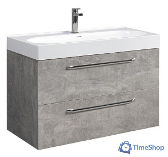  Belux Тумба под умывальник Стокгольм НП 90-02 (31, бетон чикаго светло-серый) - Изображение №1 — Интернет-магазин Time-Shop