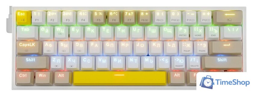 Клавиатура Redragon Fizz (белый/бежевый) - Изображение №1 — Интернет-магазин Time-Shop