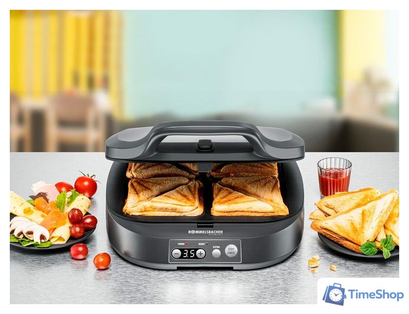 Сэндвичница ROMMELSBACHER ST 1800 - Изображение №4 — Интернет-магазин Time-Shop