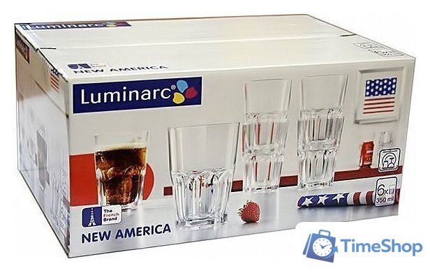 Набор стаканов для воды и напитков Luminarc New America 10J2889 (6 шт) - Изображение №3 — Интернет-магазин Time-Shop