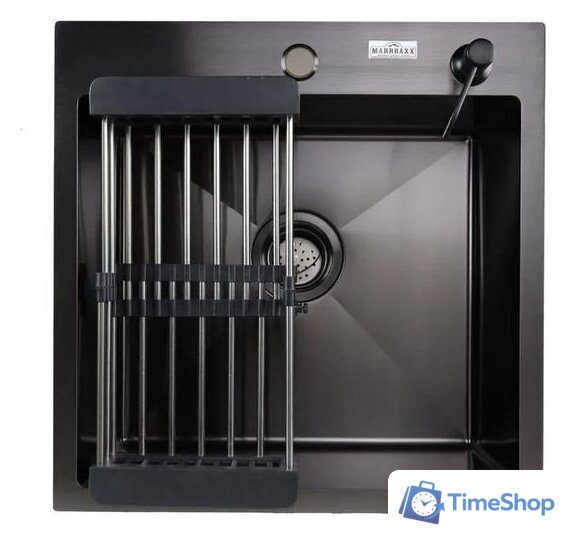 Кухонная мойка MARRBAXX B5050-R Decor (черный/графит) - Изображение №2 — Интернет-магазин Time-Shop