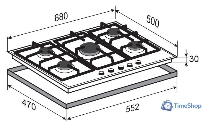 Варочная панель Zigmund & Shtain G 12.7 X - Изображение №3 — Интернет-магазин Time-Shop