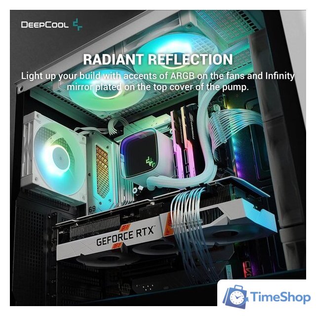Система жидкостного охлаждения для процессора DeepCool LS520 SE WH R-LS520-WHAMMM-G-1 - Изображение №3 — Интернет-магазин Time-Shop