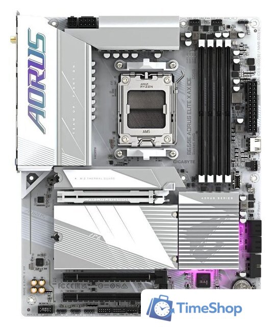 Материнская плата Gigabyte B650E Aorus Elite X AX ICE (rev. 1.0) - Изображение №1 — Интернет-магазин Time-Shop
