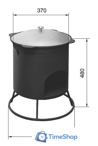 Печь под казан Везувий Печь под казан Малая 12л - Изображение №2 — Интернет-магазин Time-Shop
