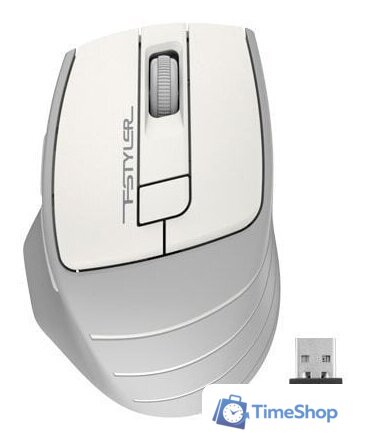 Мышь A4Tech Fstyler FG30S (серый/белый) - Изображение №2 — Интернет-магазин Time-Shop