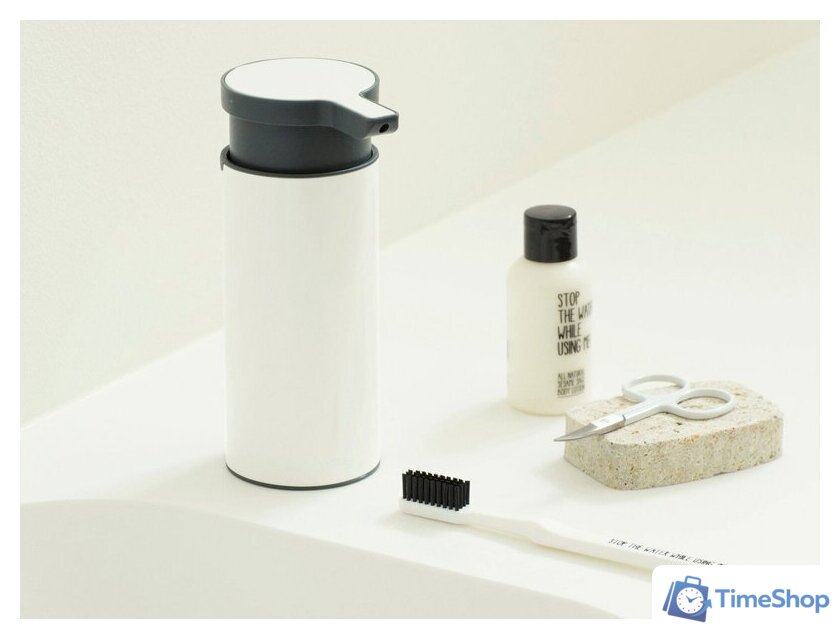 Дозатор для жидкого мыла Brabantia Profile 108181 (белый) - Изображение №4 — Интернет-магазин Time-Shop