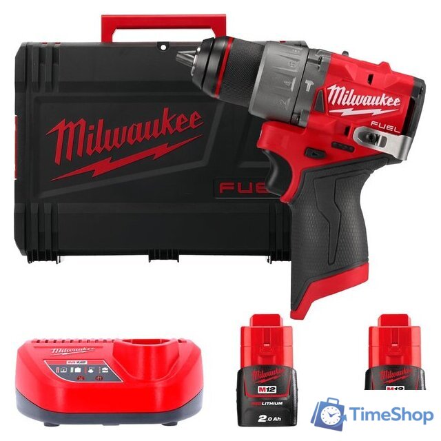 Ударная дрель-шуруповерт Milwaukee M12 FUEL M12FPD2-202X 4933479868 (с 2-мя АКБ 2 Ач, кейс) - Изображение №1 — Интернет-магазин Time-Shop