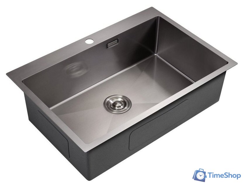 Кухонная мойка Milacio Denia 750 Steel MC.77509 (сталь воронёная) - Изображение №1 — Интернет-магазин Time-Shop